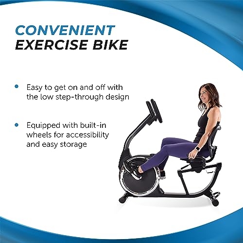 Stamina Magnetic Recumbent Exercise Bike 845 Black and Chrome