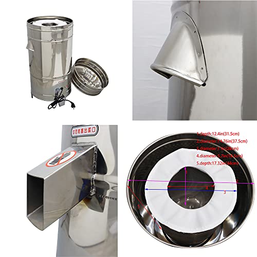 HayWHNKN Electric Salad Spinner 5.5 Gallon Stainless Steel Silver