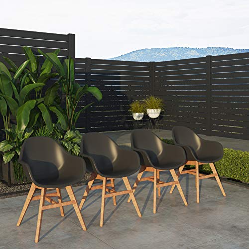 Amazonia Vernon 9-Piece Outdoor Rectangular Dining Table Set Eucalyptus Wood Amazonia