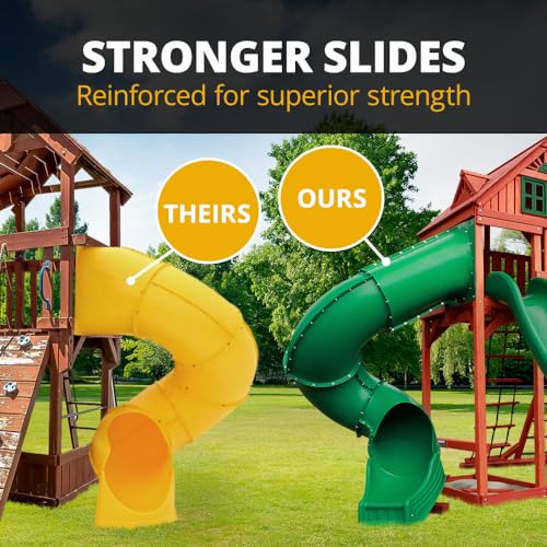 Gorilla Playsets Frontier Treehouse Wooden Swing Set Brown