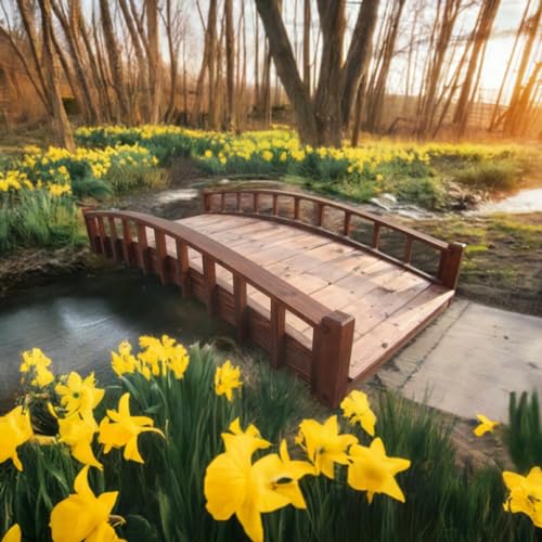 SamsGazebos 6' Treated Moon Bridge Brown