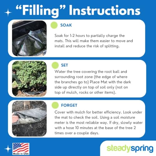 SteadySpring Smart Tree Watering Mat with Auto Refills for 20-Inch Root Ball