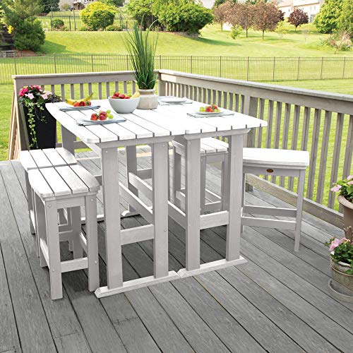 Highwood Lehigh 6pc Counter Height Balcony Dining Set White
