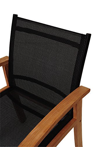 Amazonia Double Extendable Rectangular Guava Patio Dining Set 11 Piece Black