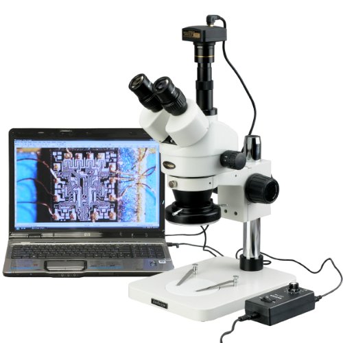 AmScope Trinocular Stereo Zoom Microscope 7X-90X White
