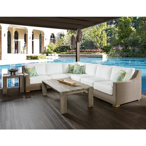 Padma's Plantation Nautilus Outdoor Loveseat Brown