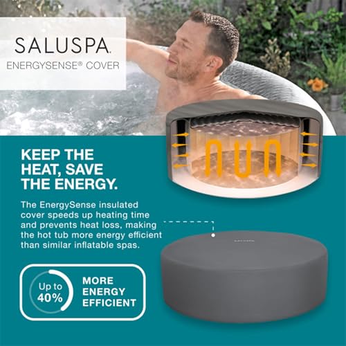 Bestway Coleman Honolulu AirJet Inflatable Hot Tub with EnergySense Cover Gray