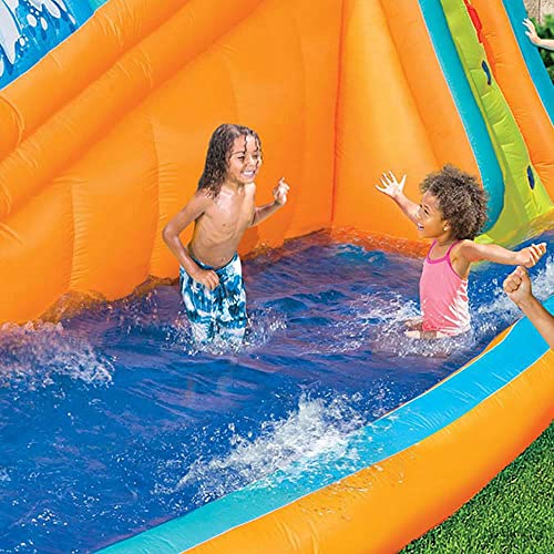 BANZAI Surf Rider Large Inflatable Water Slide Park Blue