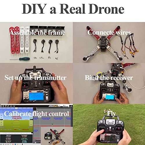 HAWK'S WORK F450 Drone Kit Set B with Frame, Pixhawk, GPS, Power Module, ESC, Brushless Motor, Prop, Battery & Accessories