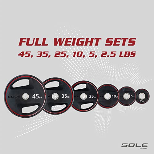 SOLE Fitness Weight Plate Set Rubber-Coated Home Gym Equipment