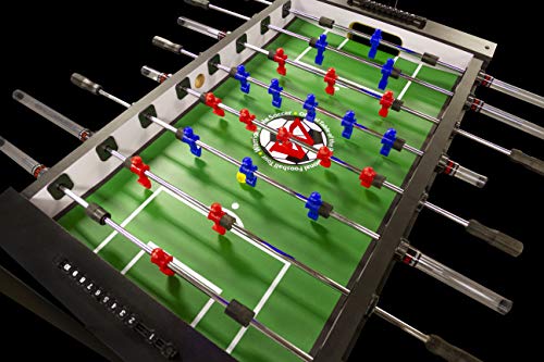 Warrior Table Soccer Professional Black Light Foosball Table Blue, Red