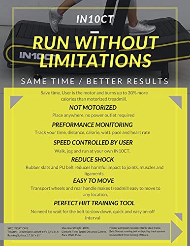 IN10CT (Intensity) Health Runner Curved Manual Treadmill