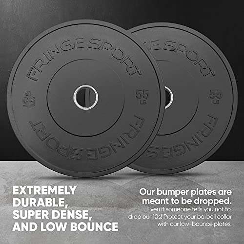 FringeSport MILSPEC Bumper Plates Set Black 100lb-260lb