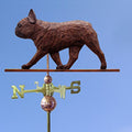 French Bulldog Hand Carved & Painted Weathervane 22 Inch Red Brindle