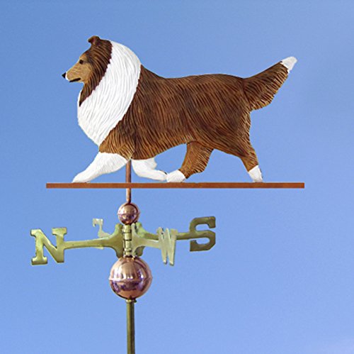 Sheltie Hand Carved & Painted Weathervane Sable 32 Inch