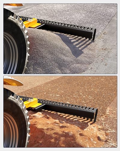 KYBOLT 60-Inch Tractor Rake 3-Point Attachment for Landscape Leveling and Gardening Black/Yellow