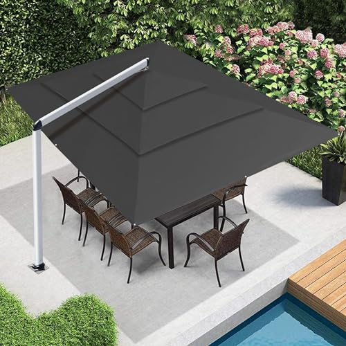 EliteShade Atlas 3-Tier 10x13FT Aluminum Crank Open Cantilever Patio Umbrella Black