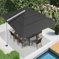 EliteShade Atlas 3-Tier 10x13FT Aluminum Crank Open Cantilever Patio Umbrella Black