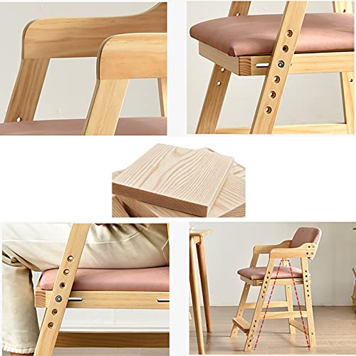 ZWLI Kids Study Chair with Arm Rest, 6 Height Adjustable, Grey