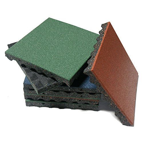 Rubber-Cal Eco-Safety Interlocking Playground Tiles 28 Sq Ft Green 10 Pack