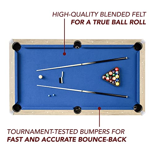 Hathaway Newport 7-ft Pool Table Combo Set with Benches Rustic Gray