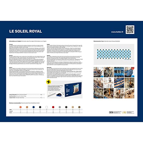 Glow2B Heller Soleil Royal Boat Model Building Kit Navy