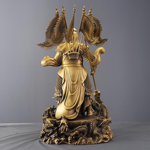 FENGSHUI-CAISHEN Guan Yu Statue Brass 41 Inch