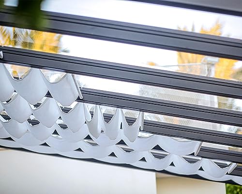 Palram Canopia Stockholm Patio Cover Roof Blinds 11ft x 22ft White