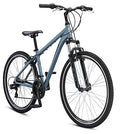 Schwinn Network 1 Hybrid Bike Men Women 700c 21-Speed 17-Inch Aluminum Frame Front Suspension Blue Grey