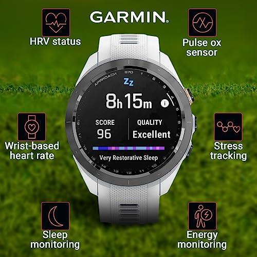 Wearable4U Garmin Approach S70 Golf Smart Watch White +E-bank