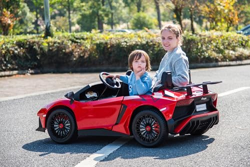 Freddo 24V Lamborghini Aventador Brushless 2-Seater Ride-On Car Red