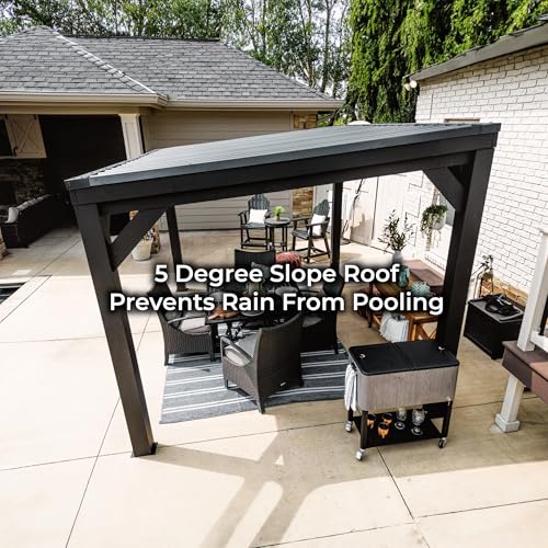 Backyard Discovery Stonebridge Galvanized Steel Outdoor Gazebo Pavilion Black