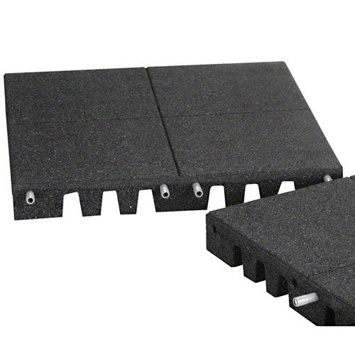 KIDWISE Playground Safety Surfacing Black 2'x2' Rubber Tiles Pallet