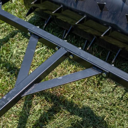 Titan Attachments 3 FT Tow-Behind Drum Spike Aerator with Wheel Kit