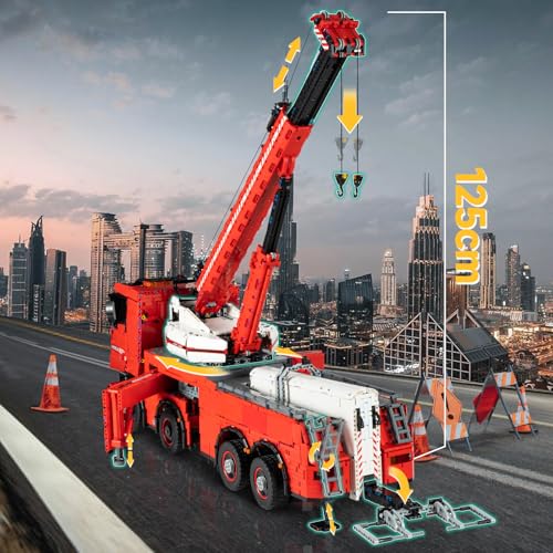 Mould King Tow Truck Technic Building Kit Red