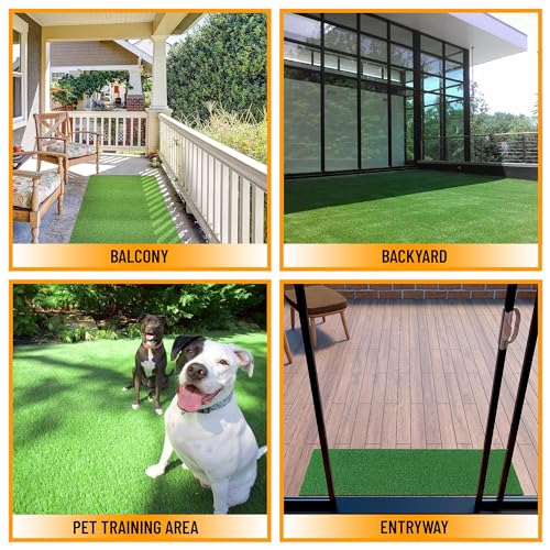 Ottomanson Artificial Turf Golf Hitting Mat Green