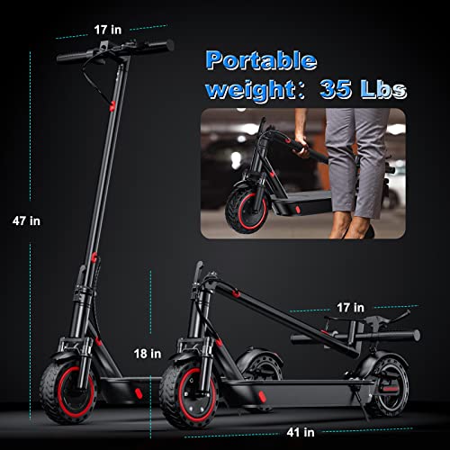 Aovowheel Electric Scooter 8.5" Tires, 19 Mph, Folding Commuter Black