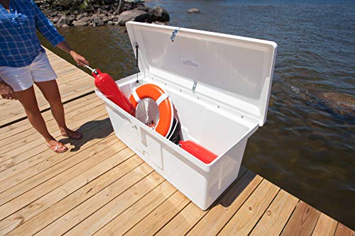 TaylorMade Stow 'N Go Fiberglass Dock Box Large White