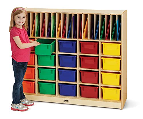 Jonti-Craft Classroom Organizer with Colored Bins Yellow