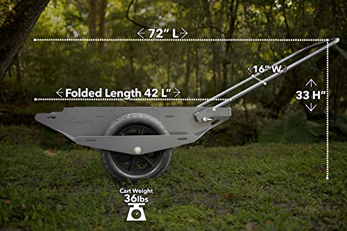 Gray Fox Heavy Duty Game Cart Hauler for Hunting Equipment Gray