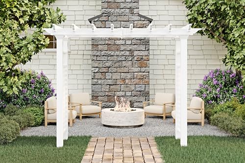 Vita Fairfield Grande Vinyl Arbor 111"x86" White