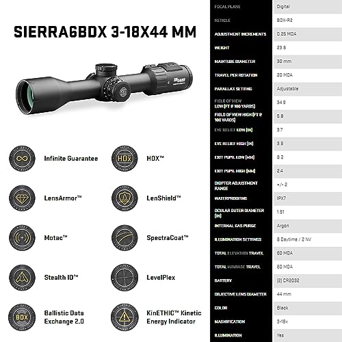 Sig Sauer SIERRA6BDX 3-18x44mm Riflescope Multi