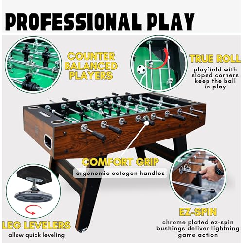 Freetime Fun 56" Adult Foosball Table Green Cabinet