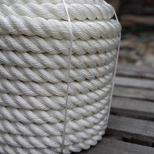 Right Rope Twisted 100% Nylon Anchor Line 1 inch x 600 feet White