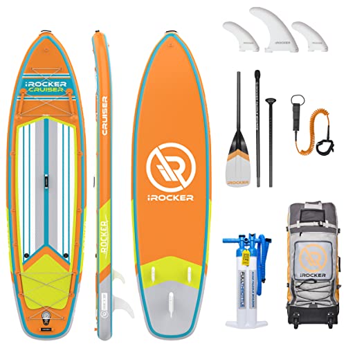 iROCKER Cruiser Inflatable Stand Up Paddle Board Orange