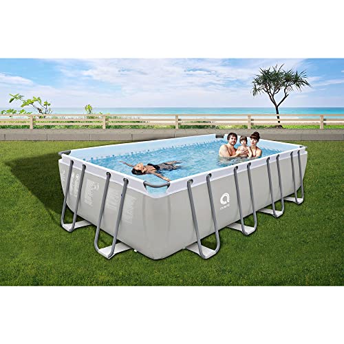 JLeisure Avenli Above Ground Rectangular Swimming Pool Gray
