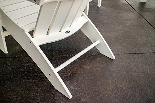 Polywood Vineyard 5-Piece Oversized Adirondack Chair Conversation Set Slate Grey