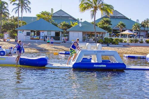 AQUAGLIDE Sierra 10 Floating Dock Island for Lake, Boat, Pool, Beach - Blue