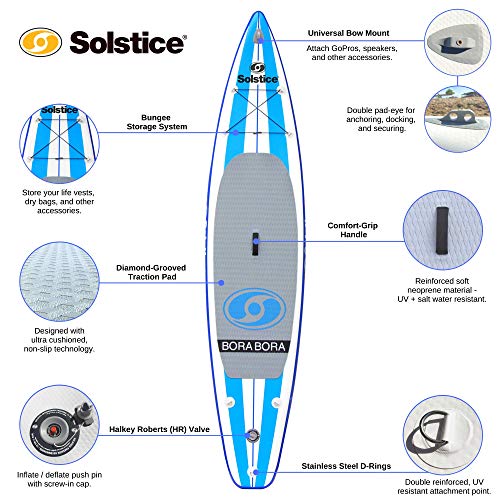 Solstice by Swimline Bora Bora Inflatable Stand Up Paddleboard Multi