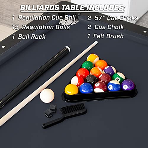 GoSports 7 ft Billiards Table - Portable Pool Table - BLACK